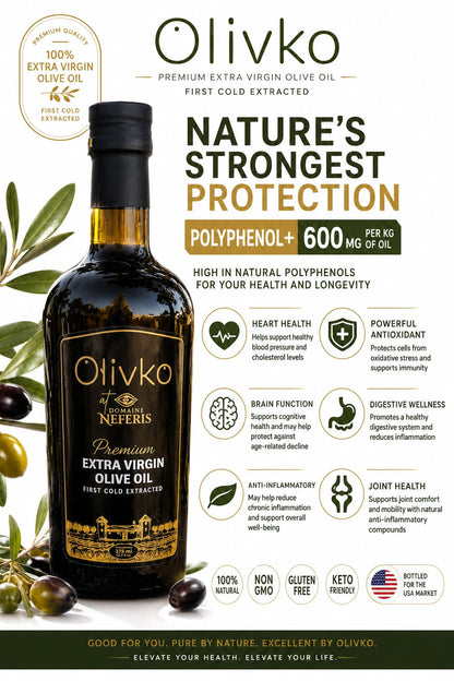 Olivko Domaine Neferis Premium Extra Virgin Olive Oil — 375 ml